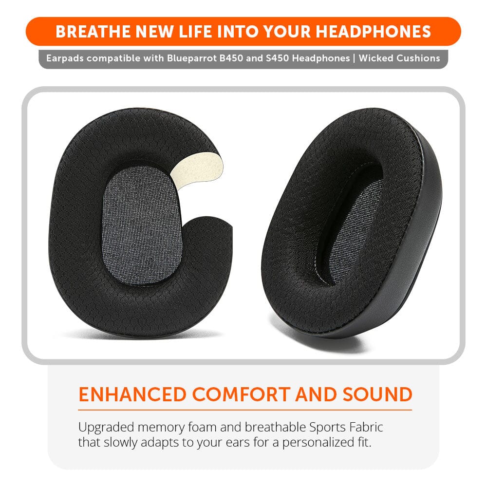 Upgraded BlueParrot B450 Earpads - WC PadZ B450