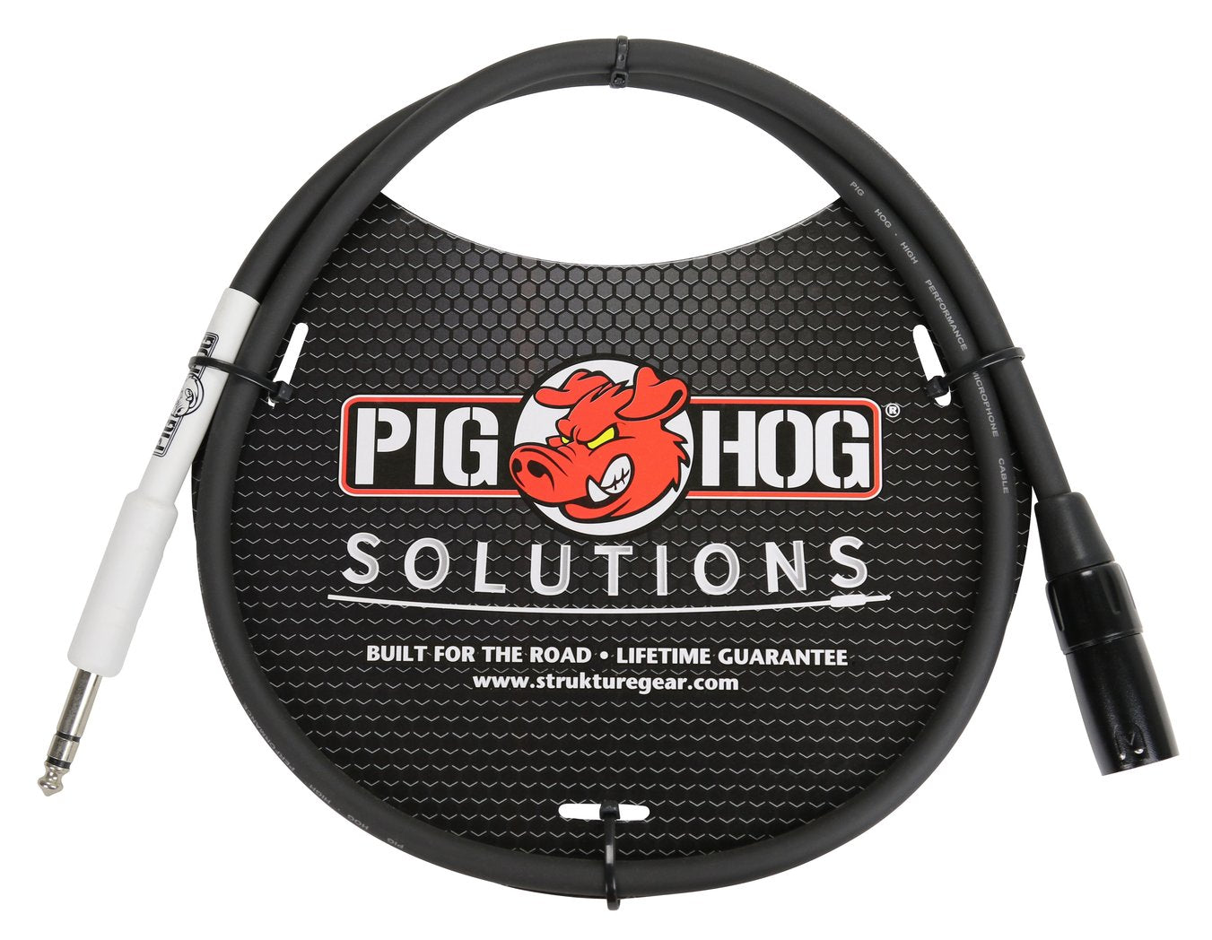 Pig Hog Solutions 3-ft XLR Male to 1/4' TRS Male Patch Cable 2 Pack