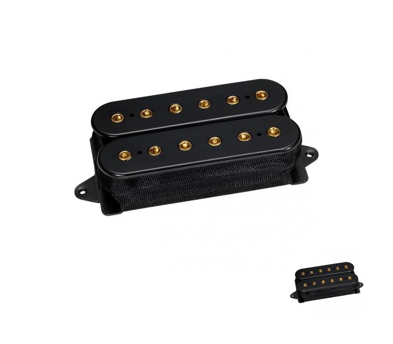 DiMarzio DP215 Evo 2 Humbucker Bridge Pickup F-spaced, Black with gold poles - NEW