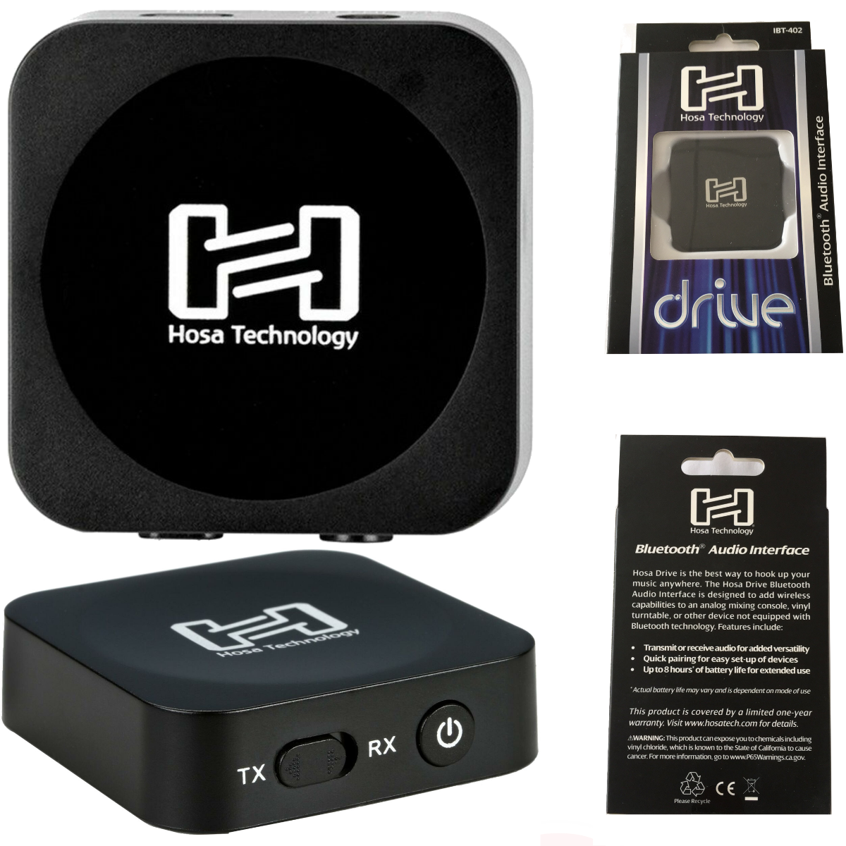 Bluetooth Audio Interface Drive Transmitter Receiver Hosa IBT-402