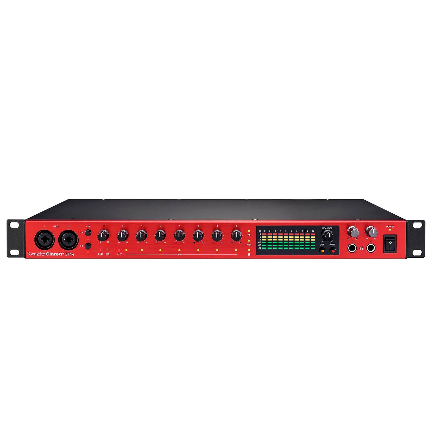 Focusrite Clarett+ 8Pre USB-C 18-in/20-out Audio Interface Focusrite