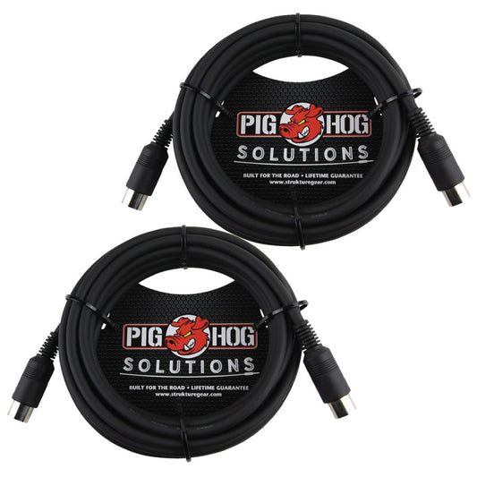 15ft Black MIDI Cable Instrument Interface Pig Hog Solutions