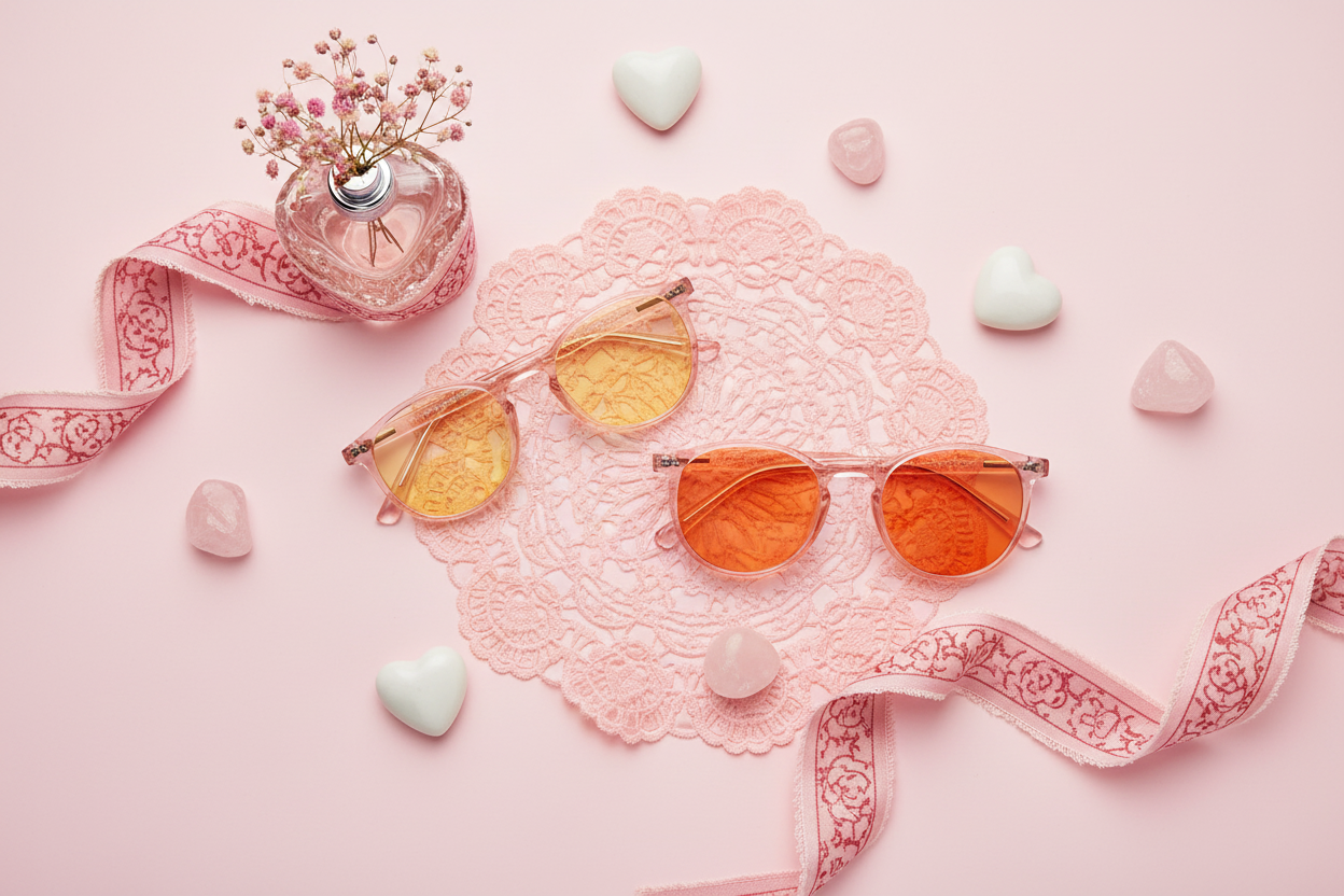 Rose Quartz Blue Light Blocking Glasses Daytime and Nighttime Protection DreamWalkerz Crystal Collection