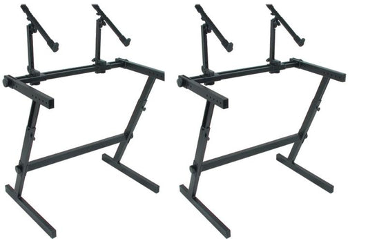 Quik Lok Double Tier Height Adjustable Keyboard Stand Z-726 - NEW
