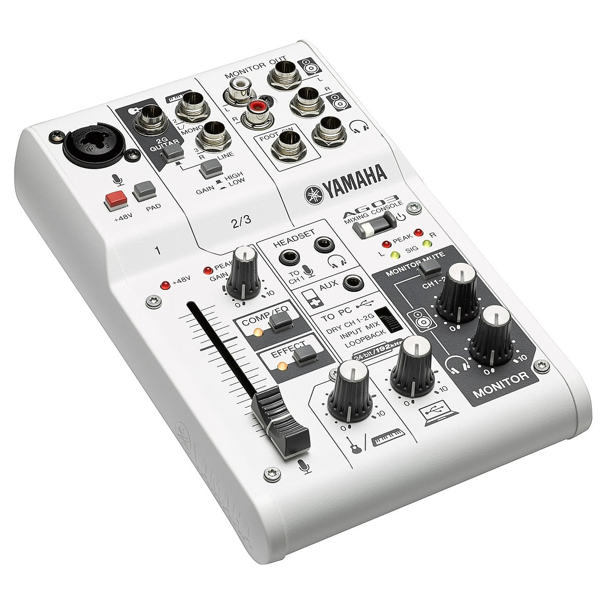 Yamaha AG03 Built-in DSP 3-Channel Studio Live Mixer & USB Audio Interface