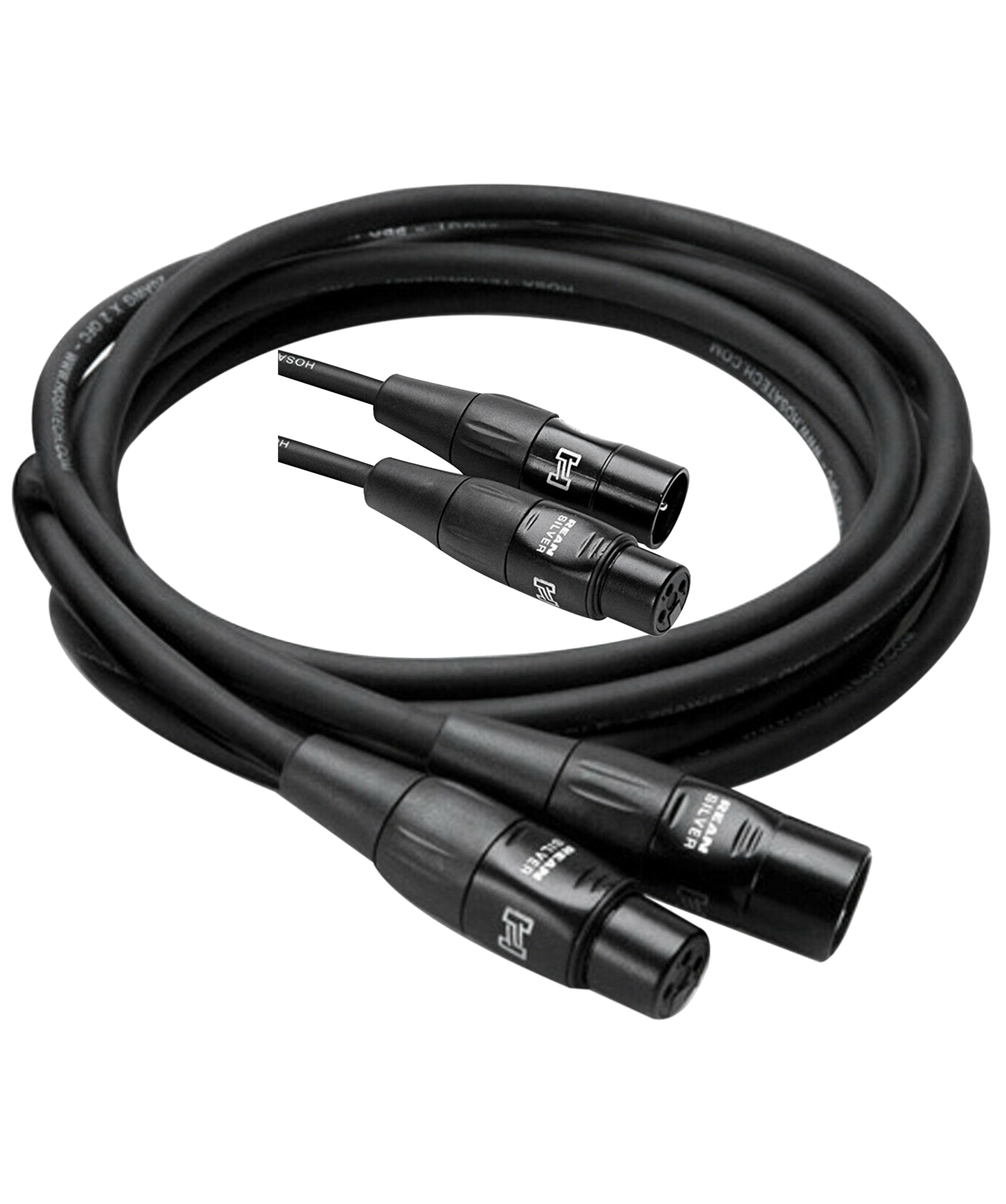 Hosa Pro Microphone Cable 25 Feet 2 Pack REAN XLR3F to XLR3M
