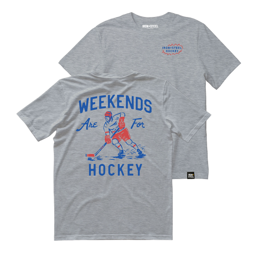 Vintage Weekends Are for Hockey Tee Soft Cotton T-Shirt