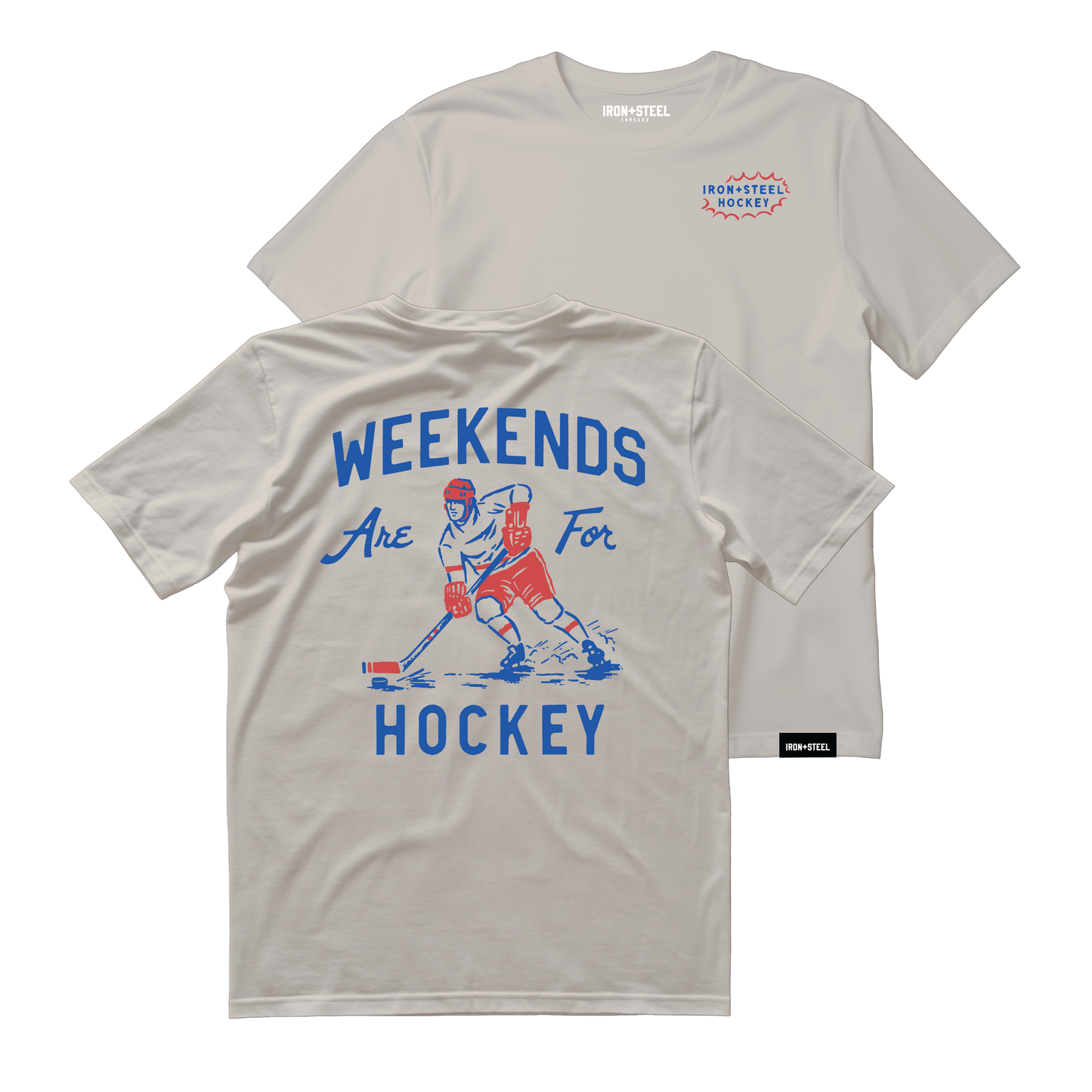 Vintage Weekends Are for Hockey Tee Soft Cotton T-Shirt