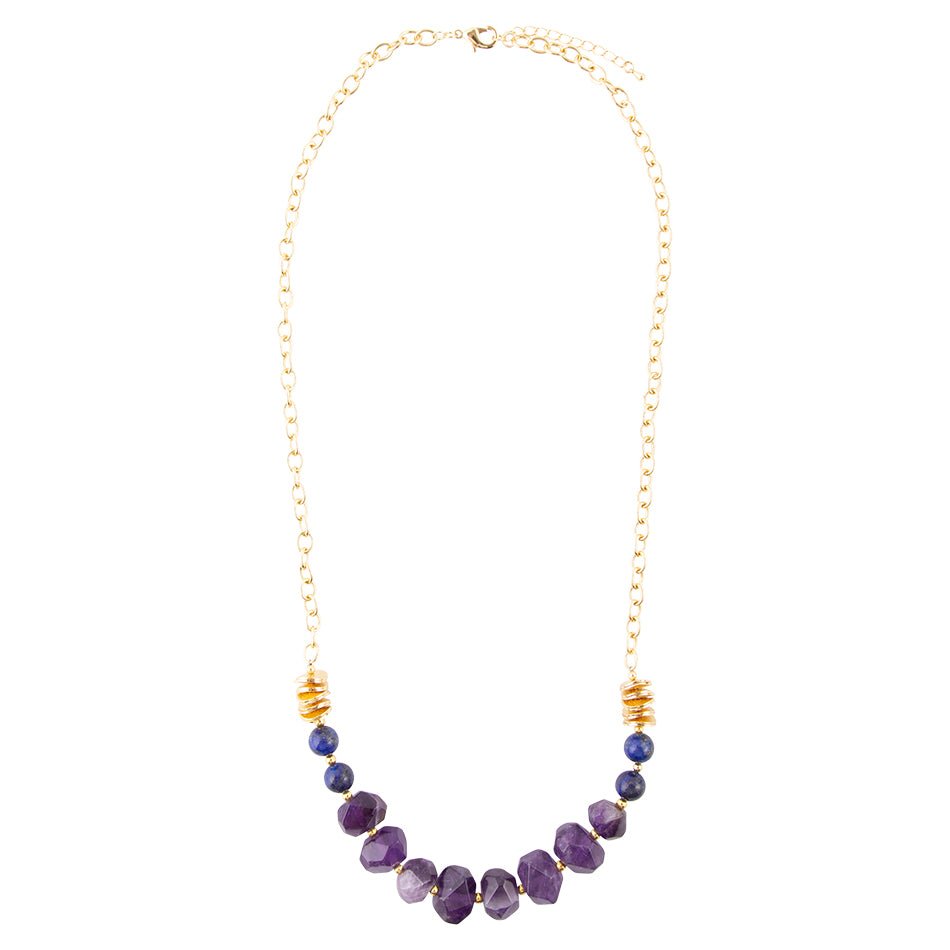Viola Purple Quartz Long Necklace