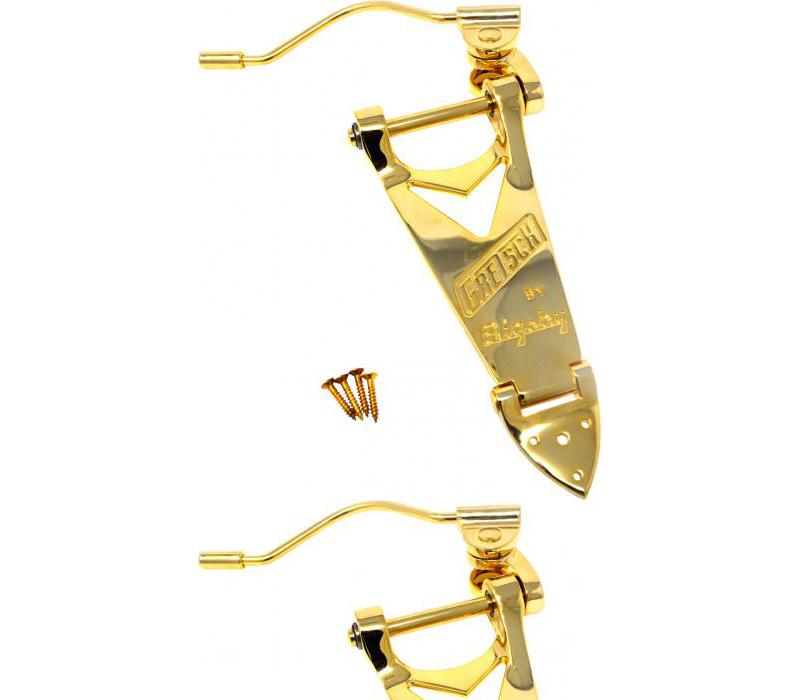 Gretsch Branded Bigsby B6 Tailpiece with wire handle-Gold NEW