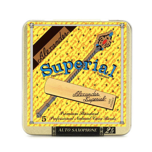 Alexander Reeds Superial Alto Saxophone Reeds - 2.5 (5-pack)- NEW