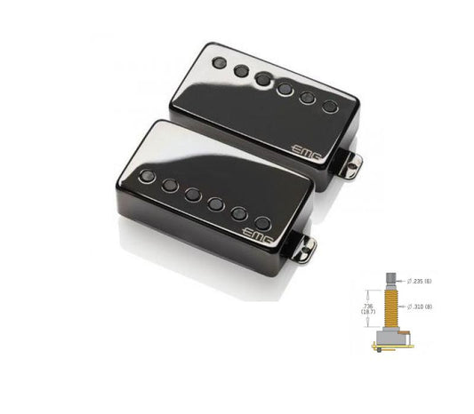 EMG JH Set Brushed Chrome Humbucker Guitar Pickup James Hetfield