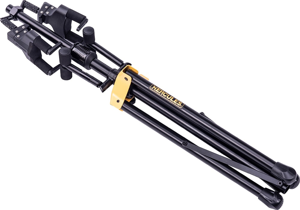 Dual Guitar Stand with Auto Grip System Foldable Yoke Hercules Stands GS422B PLUS