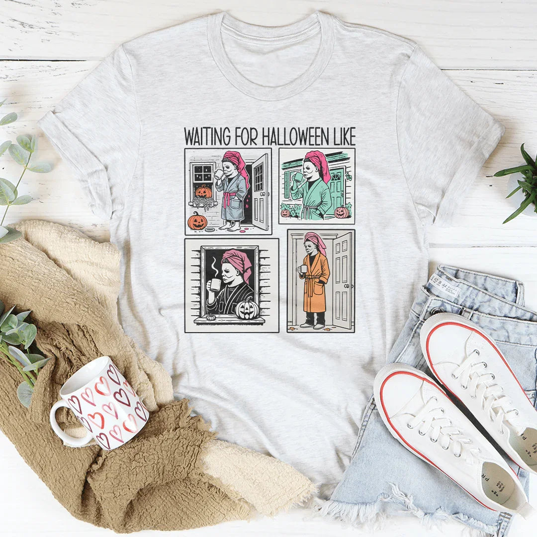 Waiting For Halloween Like Ultra-Soft Tee Peachy Sunday