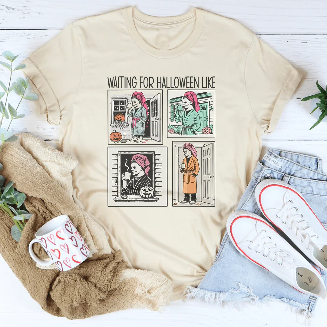 Waiting For Halloween Like Ultra-Soft Tee Peachy Sunday