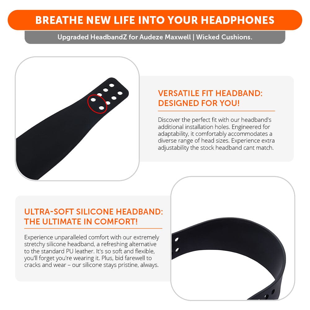 Upgraded Silicone Headband for Audeze Maxwell 1, 2 and 2 ANC - WC HeadbandZ