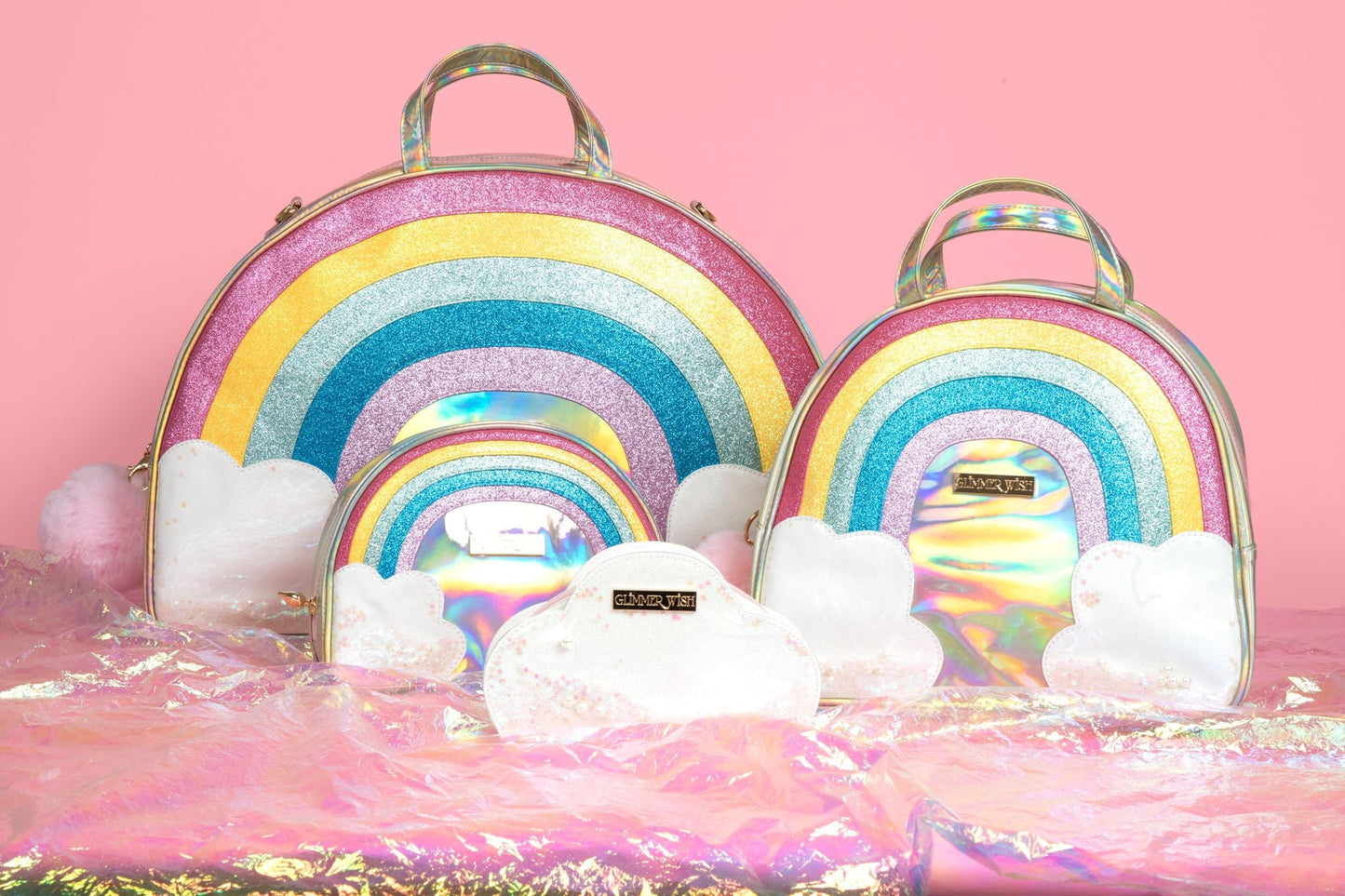 Unicorn Rainbow Travel Luggage Set with Detachable Charms