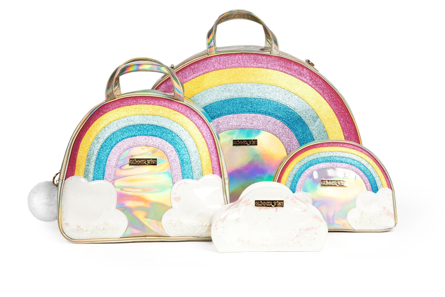 Unicorn Rainbow Travel Luggage Set with Detachable Charms