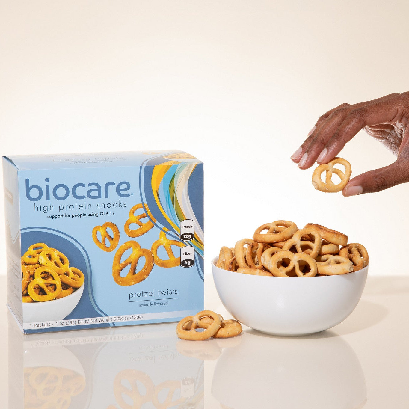 High Protein 12g Protein Pretzel Twists Biocare