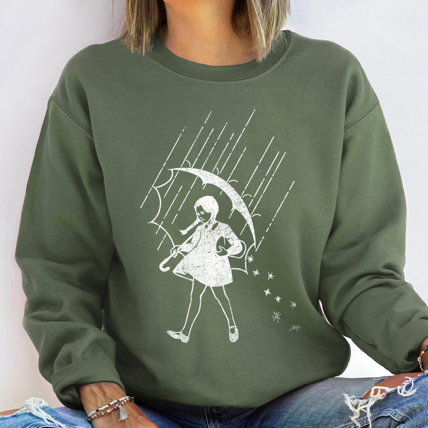Wednesday Salty Halloween Sweatshirt Unisex Graphic Sweatshirt Refinery No. 1