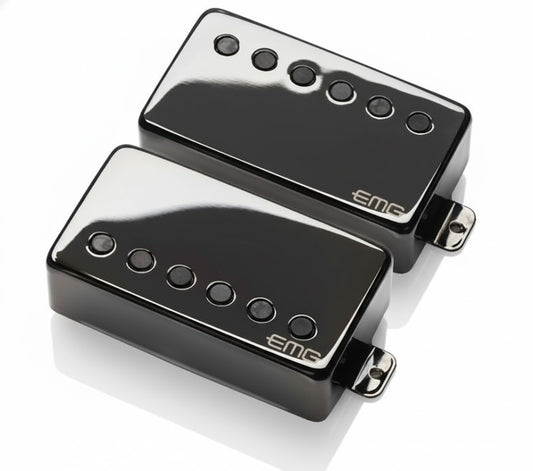 James Hetfield Humbucker Pickups Set Brushed Black Chrome EMG F-JH SET