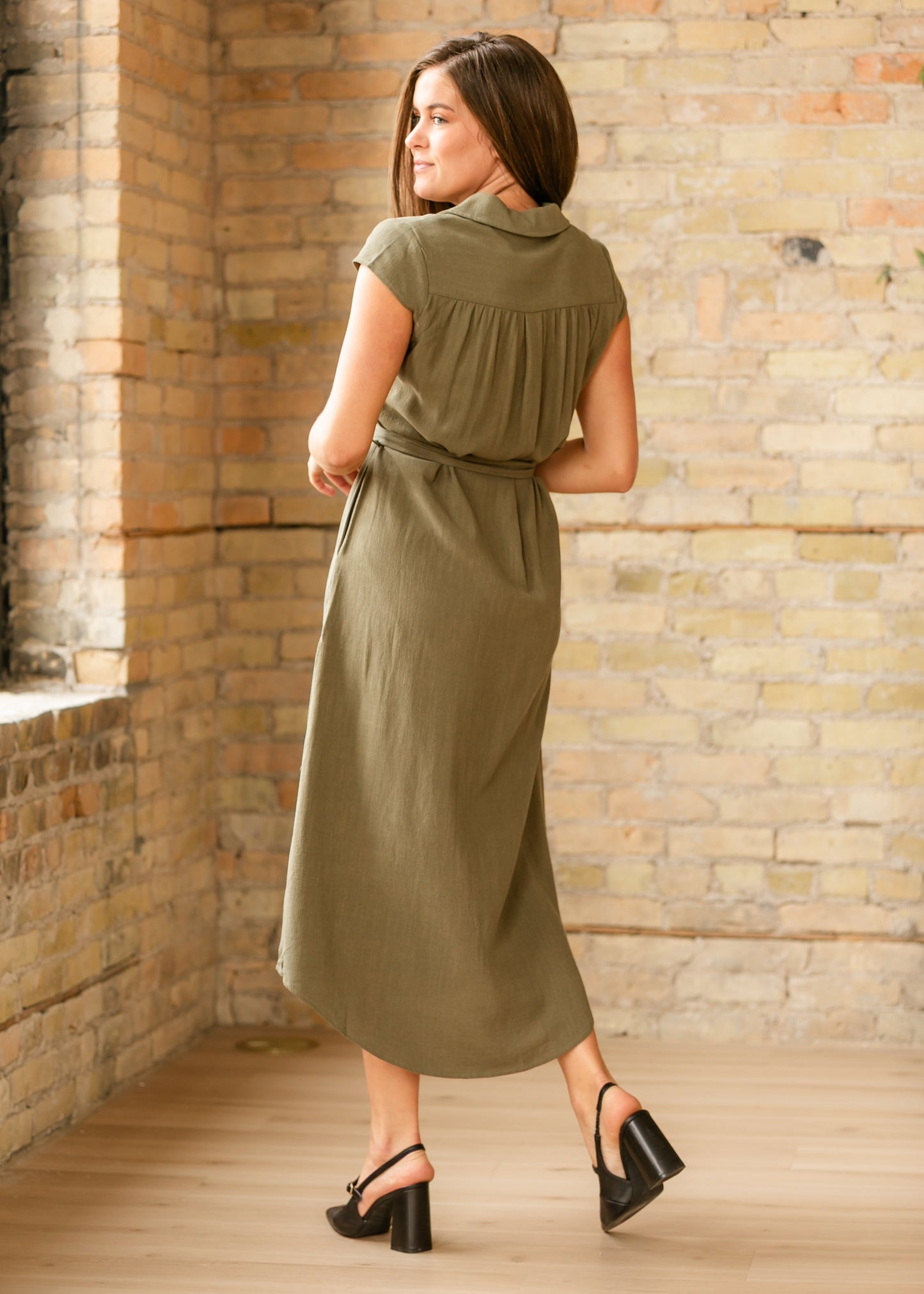 Willow Linen Midi Dress