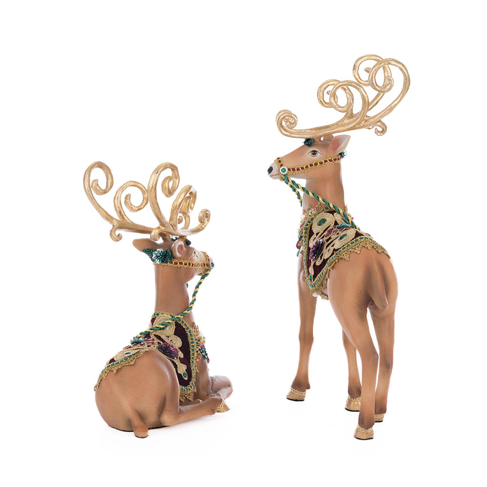 Winter Balsam and Berry Deer Assortment of 2 by Katherine's Collection