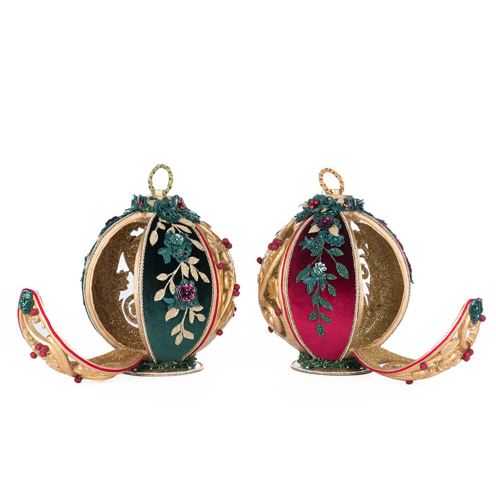 Winter Balsam and Berry Tabletop Ornaments With Tea Lights Assortment Of 2 by Katherine's Collection