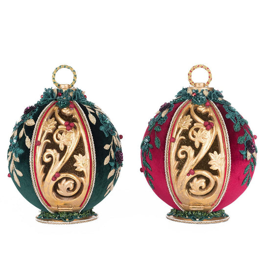 Winter Balsam and Berry Tabletop Ornaments With Tea Lights Assortment Of 2 by Katherine's Collection