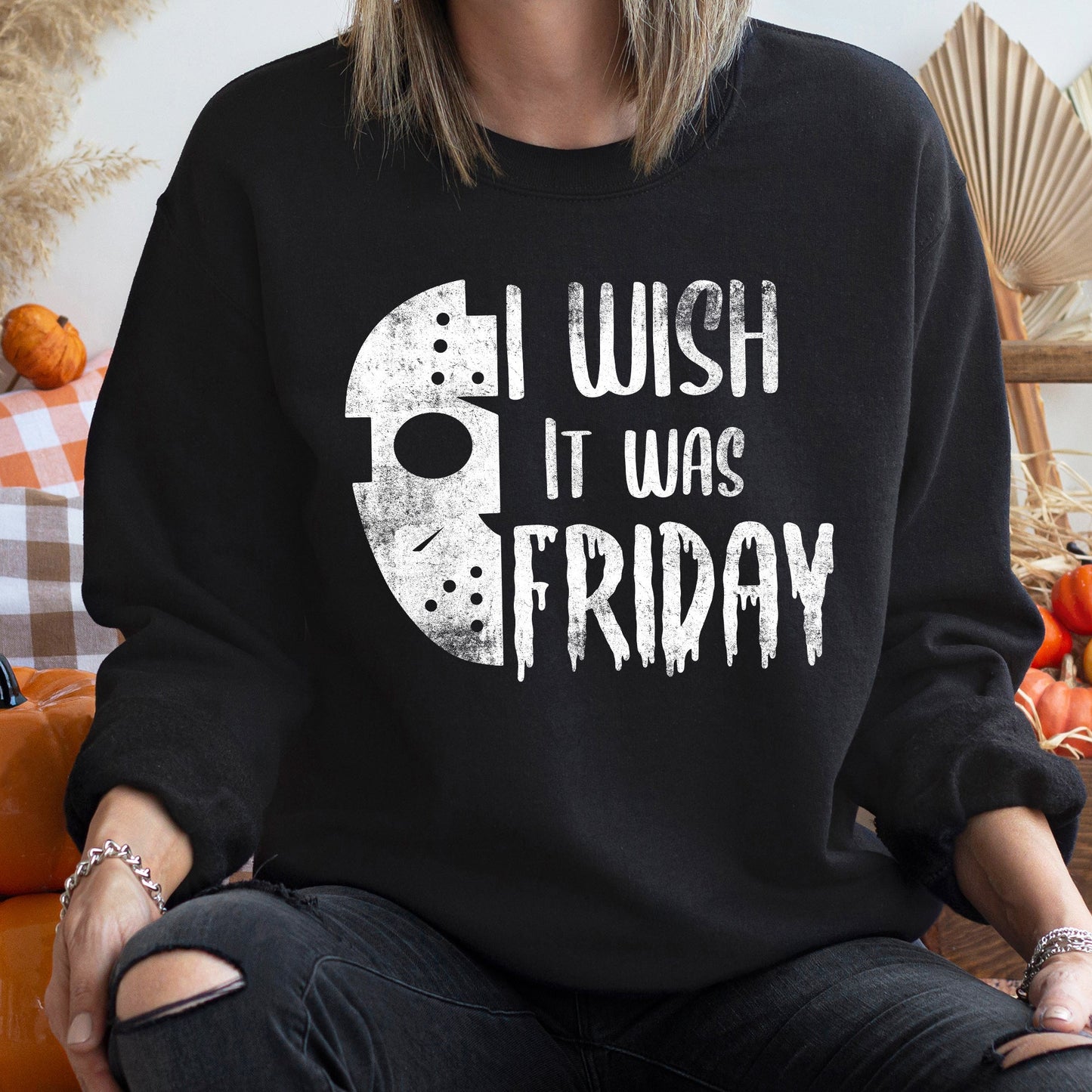 Wish It Was Friday Halloween Sweatshirt