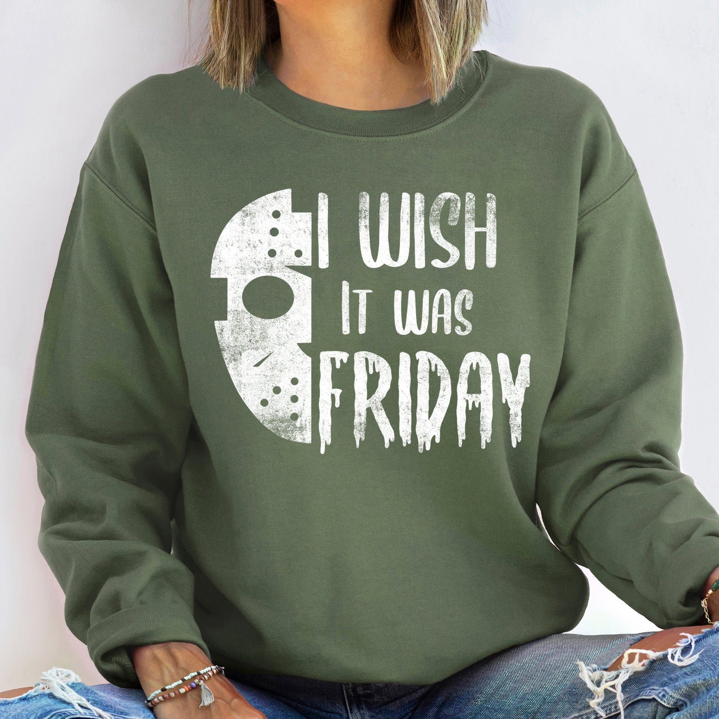 Wish It Was Friday Halloween Sweatshirt