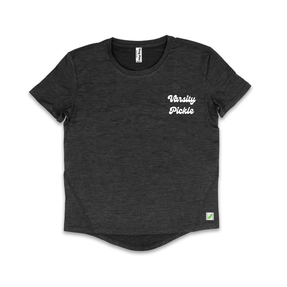 Performance Tech Short Sleeve Shirt Durable Moisture Wicking Women's Varsity Pickle