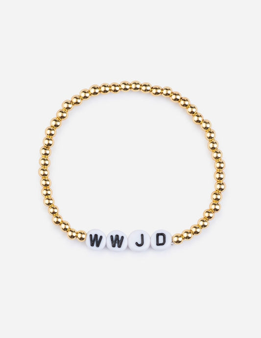 WWJD Gold Letter Bracelet
