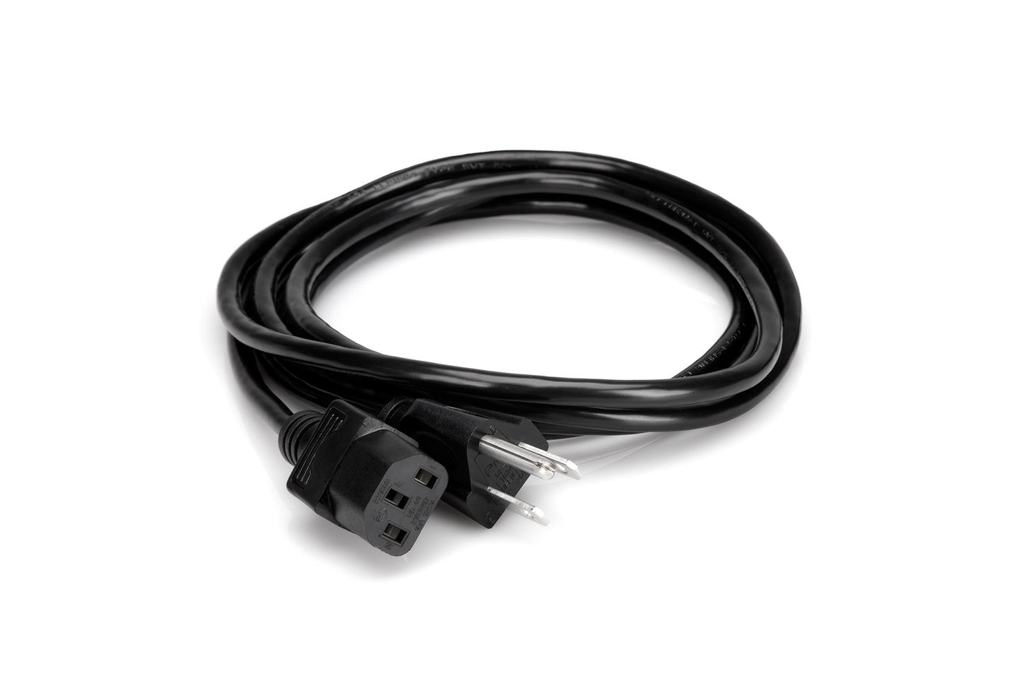 Power Cord 18 AWG IEC C13 to NEMA 5-15P 8 Feet Hosa