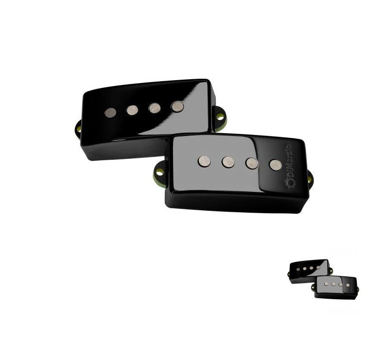 Sixties P Bass Pickup Set Gloss Black Metal DiMarzio DP124