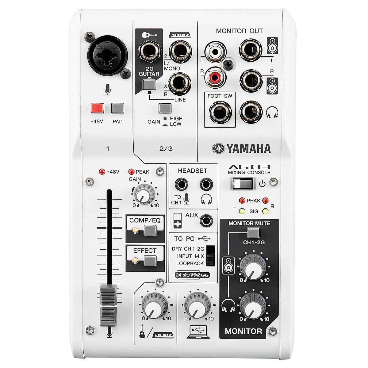 Yamaha AG03 Built-in DSP 3-Channel Studio Live Mixer & USB Audio Interface