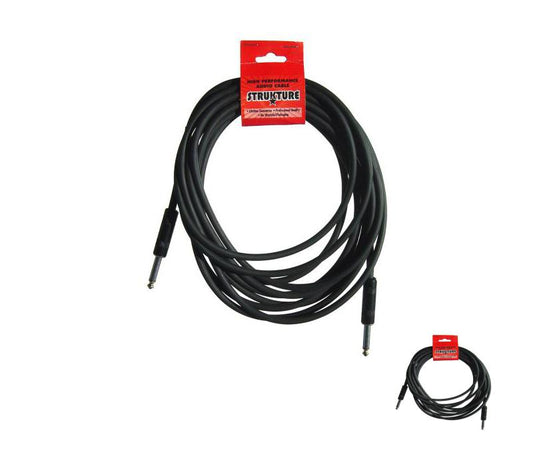 Black Strukture 6MM Rubber 10ft Instrument Cable SC10R