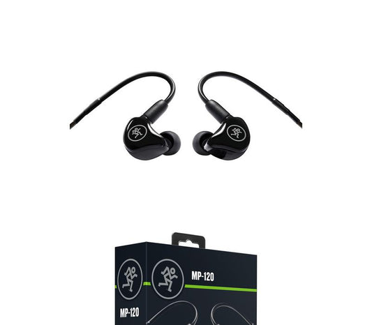 Mackie MP-120 Single Dynamic Driver Professional In-ear Monitors-NEW