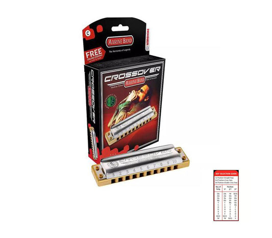 Hohner Marine Band Crossover Harmonica Key of F Diatonic Harmonica