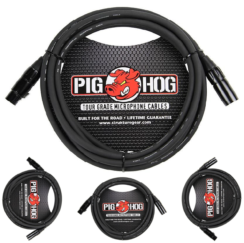 8mm 15FT Microphone Cable XLR PIG Hog PHM15