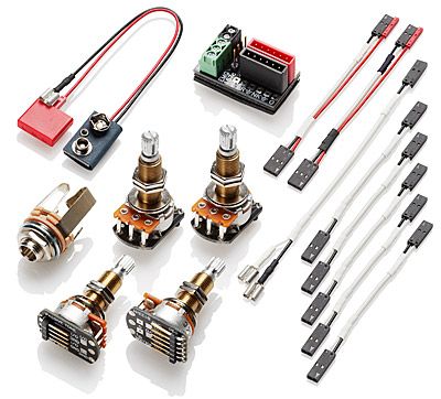 EMG Active Long Shaft Pots Solderless Wiring Conversion Kit for 1 Or 2 Pickups
