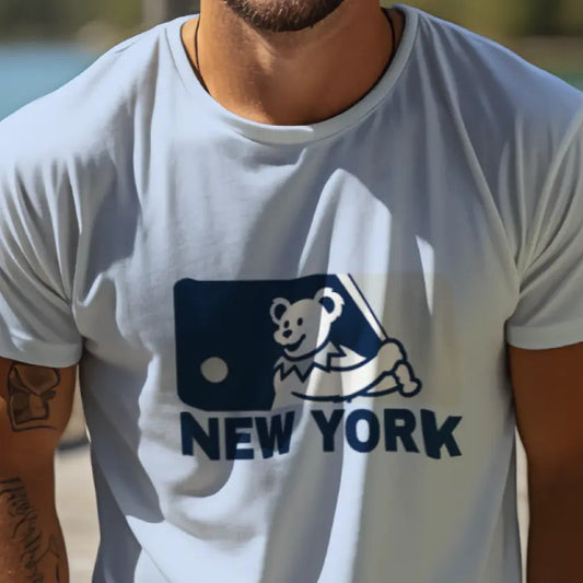 MLB Logo Dancing Bear New York Baseball Edition T-Shirt