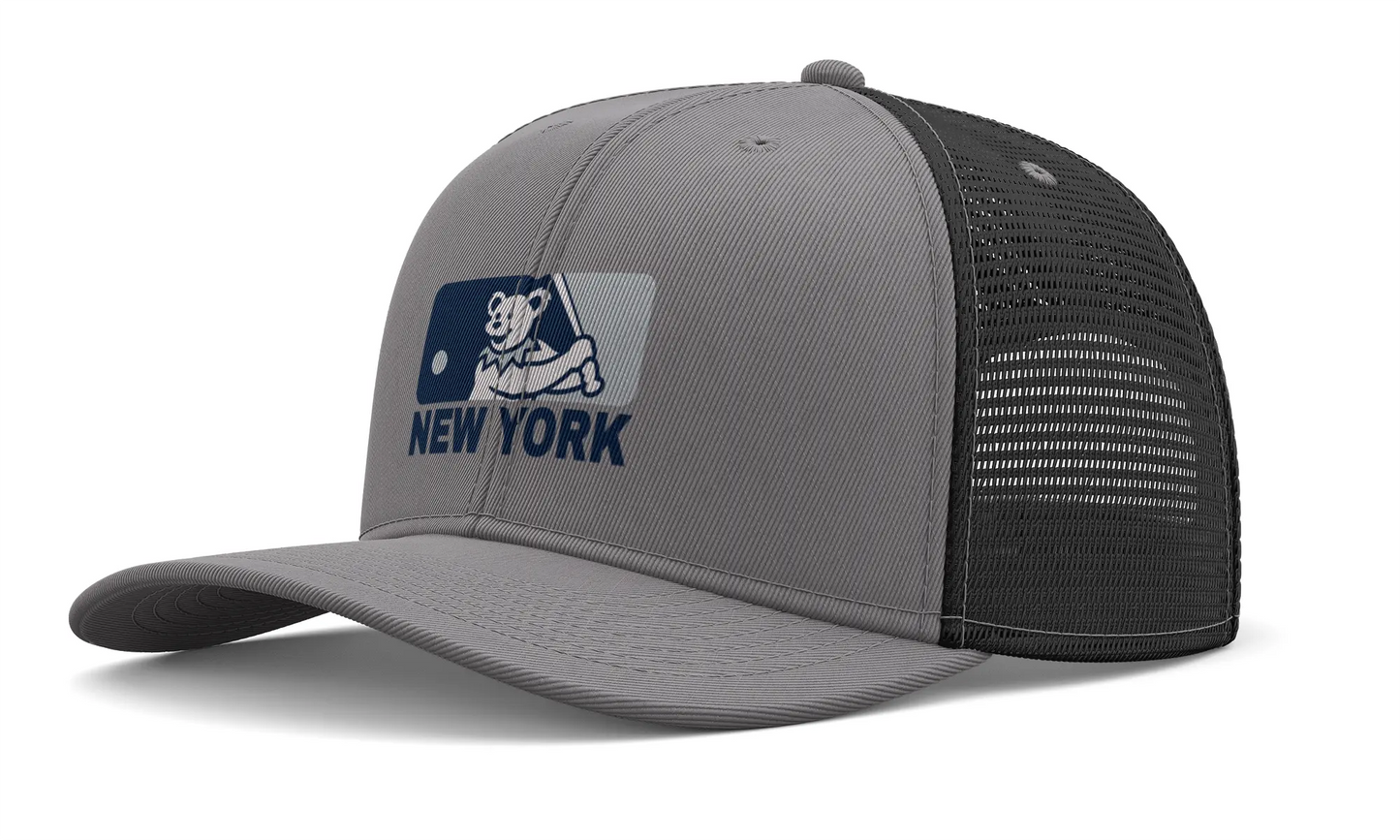 New York Baseball Edition Dancing Bear Logo Trucker Cap The Ballpark Collection