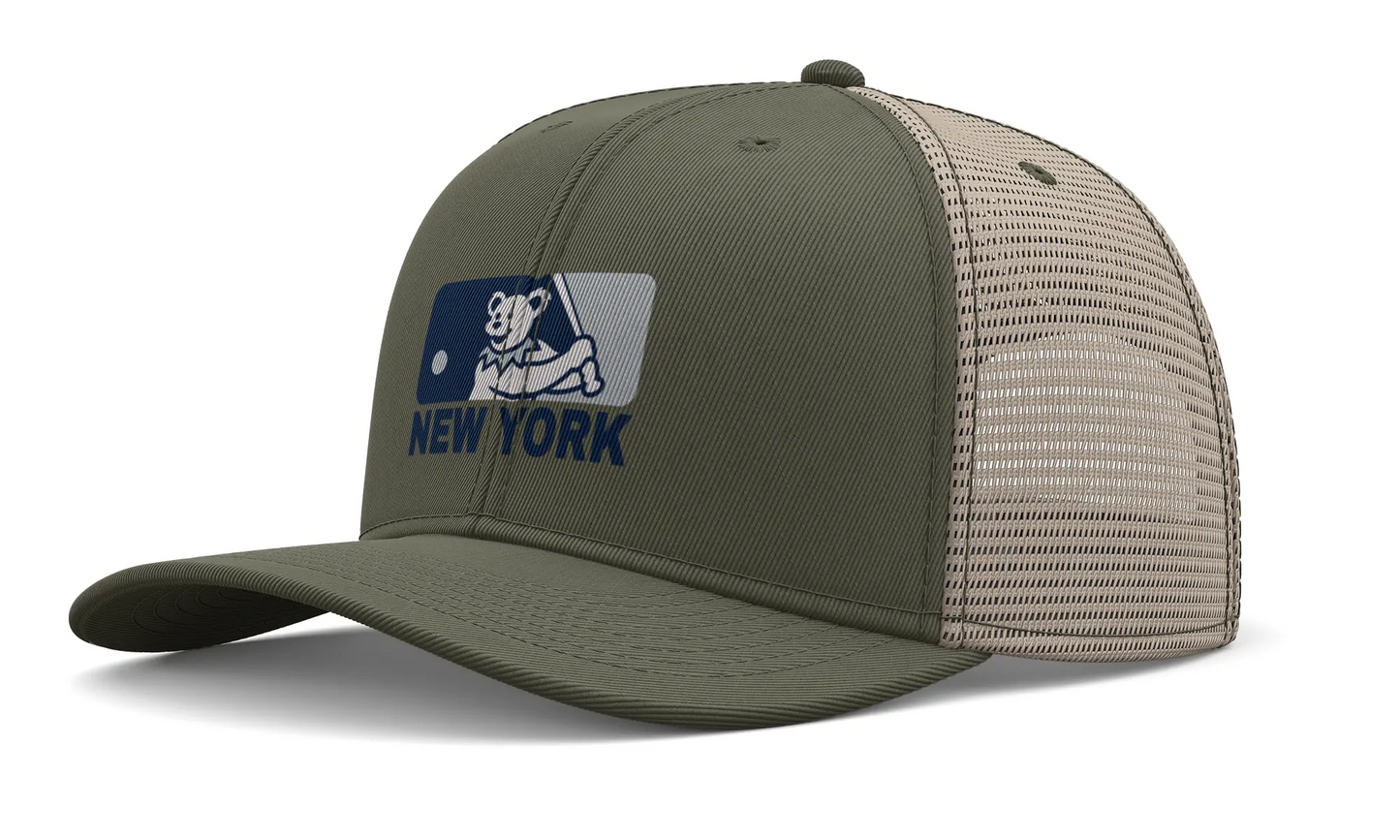 New York Baseball Edition Dancing Bear Logo Trucker Cap The Ballpark Collection