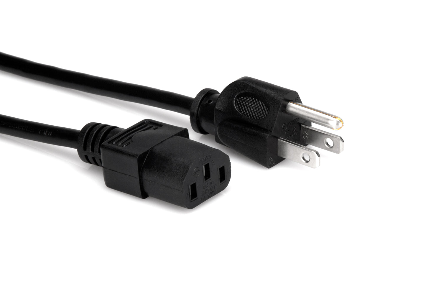 Power Cord 18 AWG IEC C13 to NEMA 5-15P 8 Feet Hosa