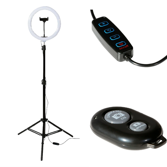 LED Ring Light Kit with Bluetooth Remote and Adjustable Stand On-Stage VLD360