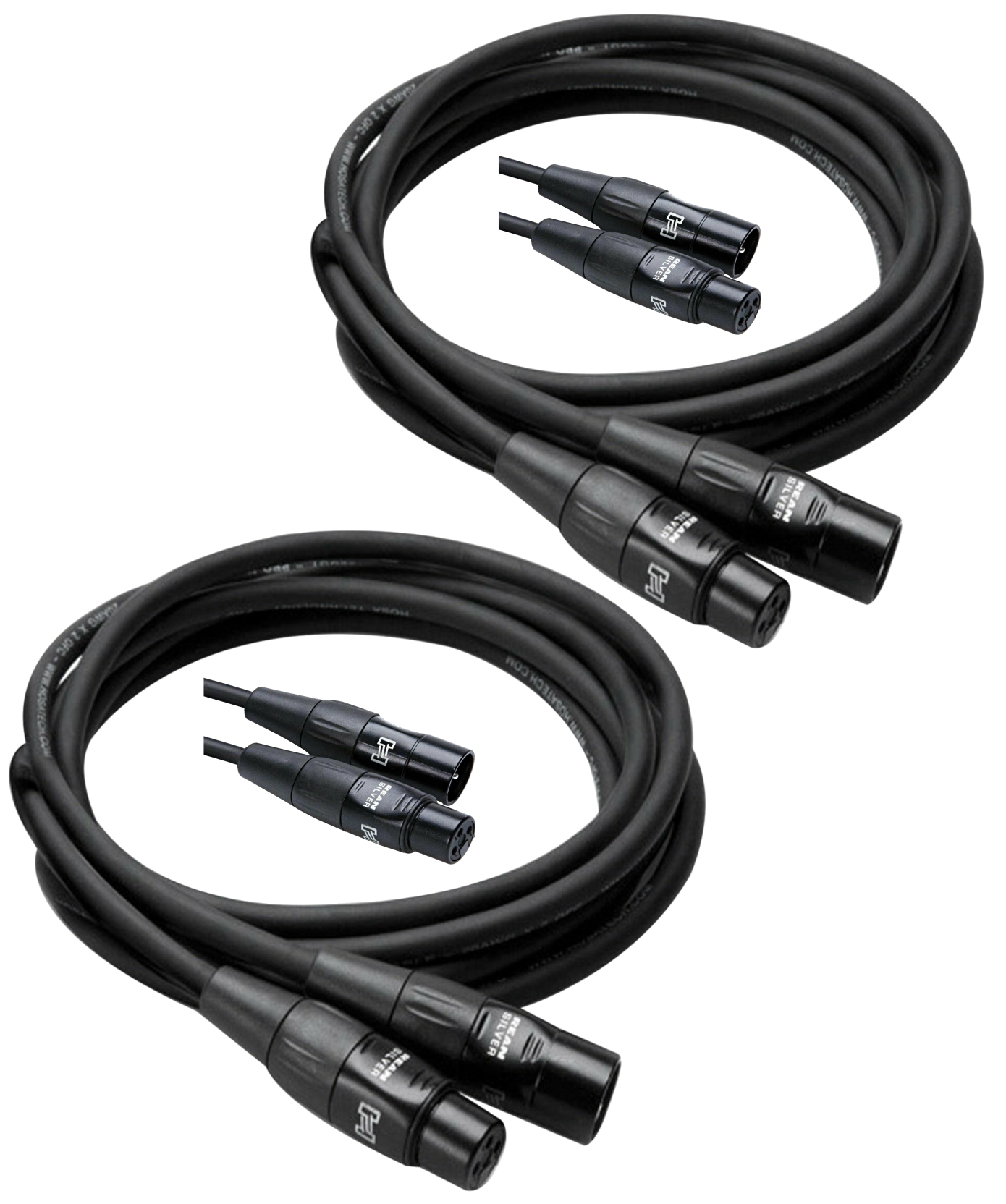 Hosa Pro 10 Feet Microphone Cable with Neutrik REAN Connectors 2 Pack