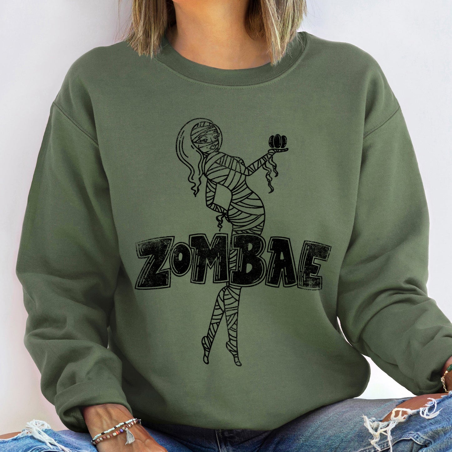 Zombae Vintage Halloween Sweatshirt