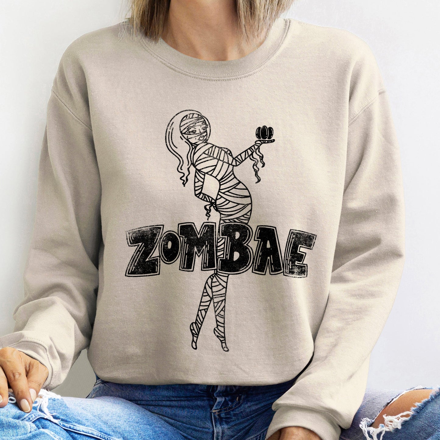 Zombae Vintage Halloween Sweatshirt