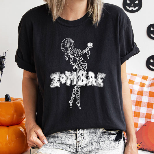 Zombae Funny Retro Halloween Comfort Colors Tshirt